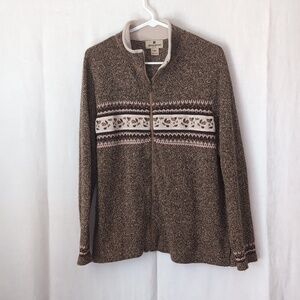 Woolrich Fawn Heather Fall Leaves Full Zip Jacket Size XL